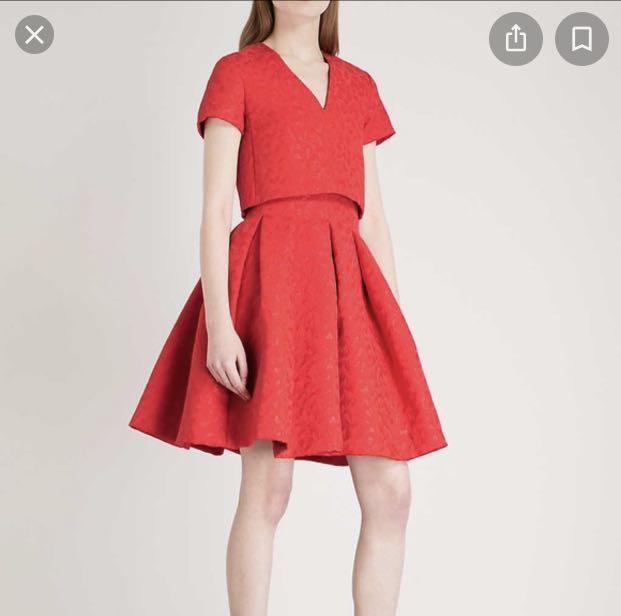Jacquard red dress clearance