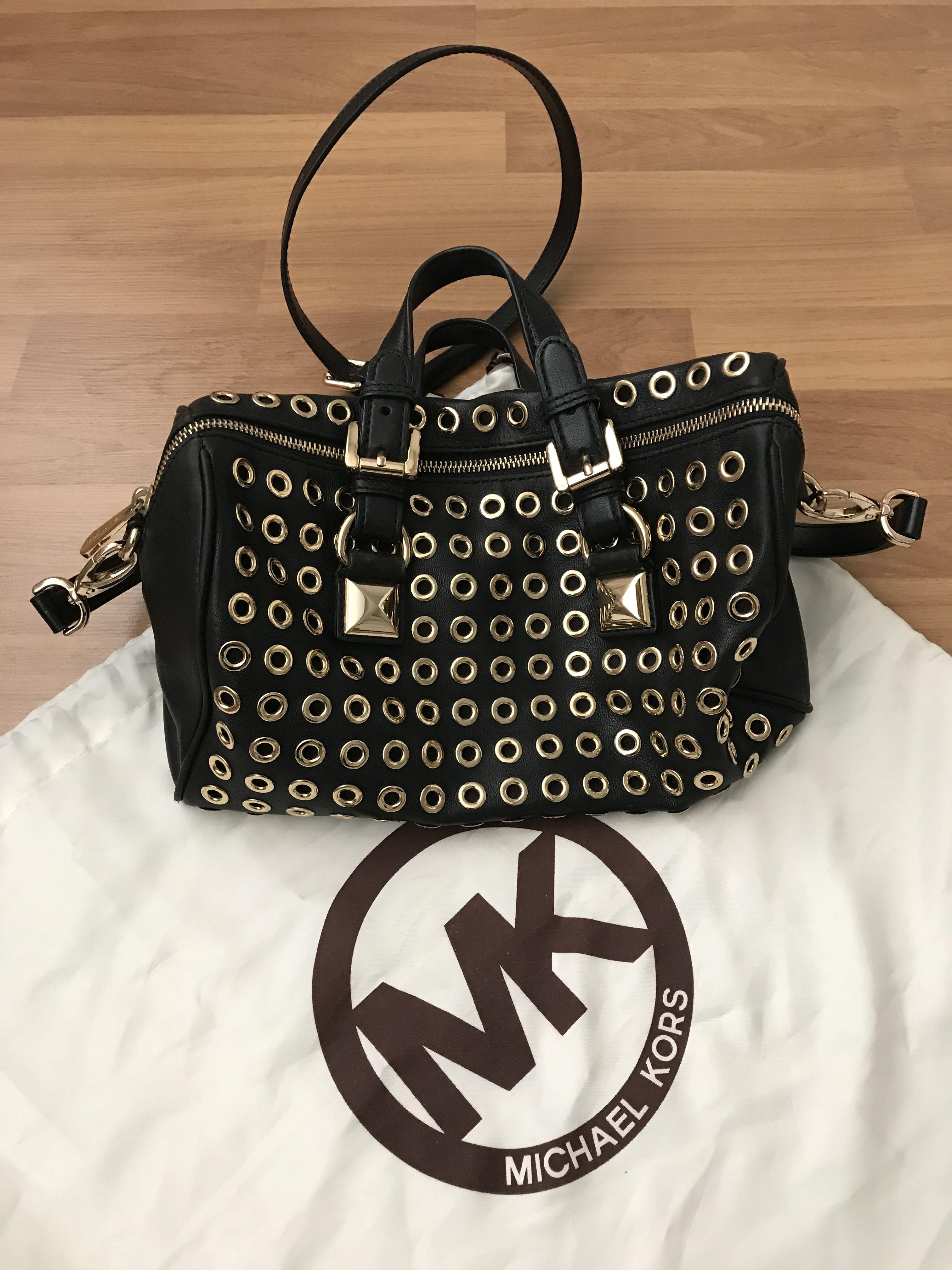 Michael kors grayson outlet satchel black