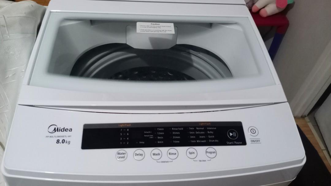 Midea 8kg Top Load Washing Machine Tv Home Appliances Washing Machines And Dryers On Carousell