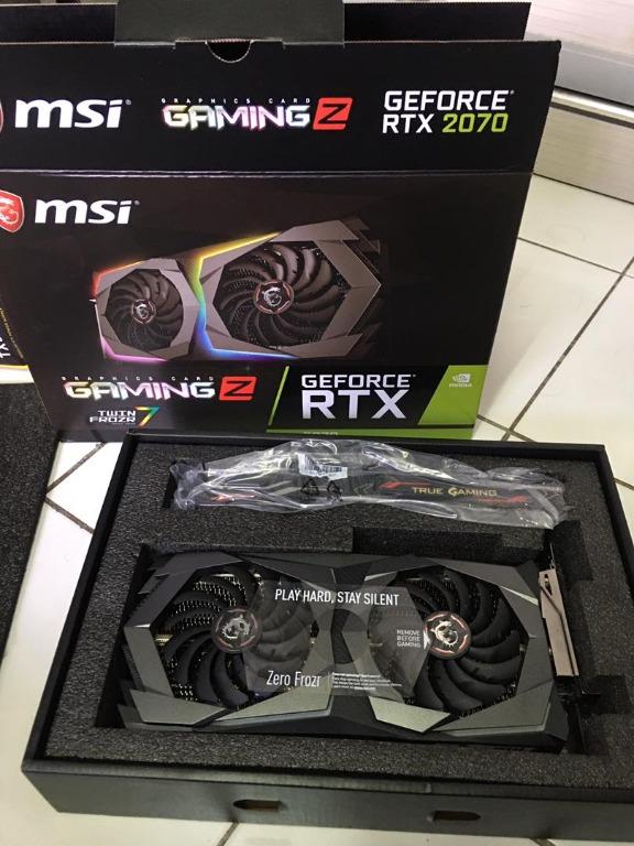 Msi RTX 2070 Gaming Z graphic card, Computers  Tech, Parts  Accessories,  Computer Parts on Carousell