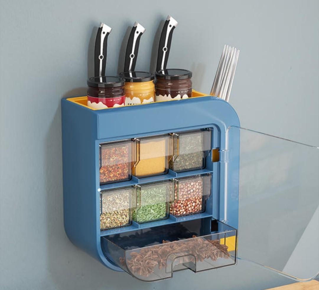 multi functional kitchen rack knife holder seasoning can shelf multi functional household chopsticks storage box home appliances kitchenware on carousell