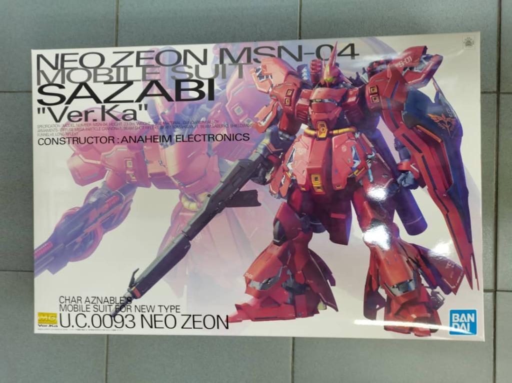 Neo Zeon Msn 04 Sazabi Ver Ka Ver Ka Ver Ka Gundam Mg 1 100 Gunpla Bandai Toys Games Action Figures Collectibles On Carousell