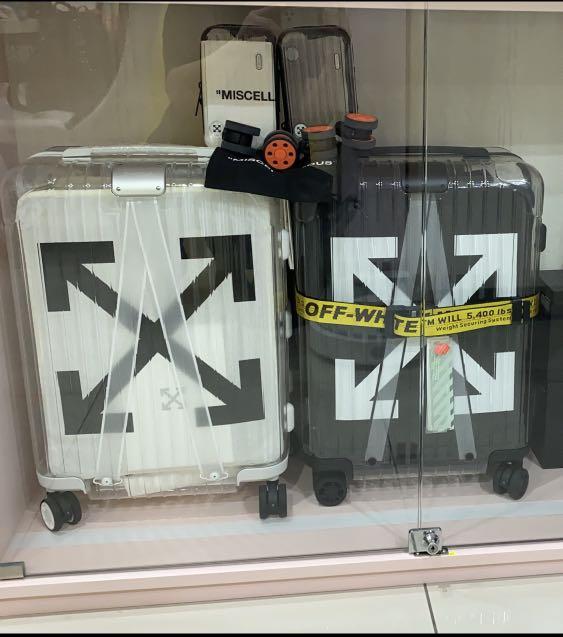 OFF WHITE X RIMOWA See Through 36L Case Logo Suitcase Carry On