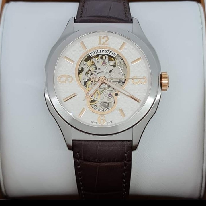 Philip Stein 17ASKFWCSTACH Prestige Automatic White Dial 47mm