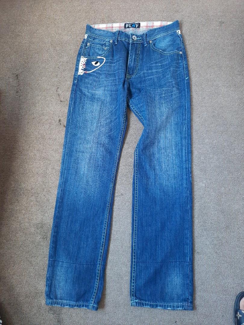 PLAY COMME DES GARCONS COLLABORATION WITH LEVIS OPENIG CEREMONY DENIM PANTS Women s Fashion Bottoms Other Bottoms on Carousell