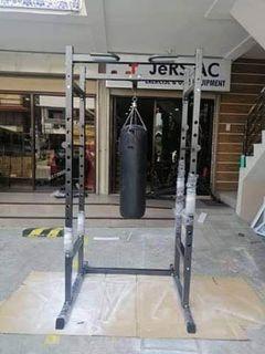 Power rack with punching bag - home and gym equipment