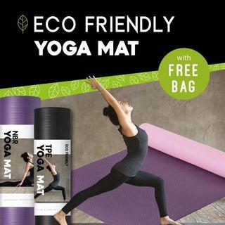 Premium TPE Yoga Mat with FREE Bag (Two-Tone Colors)