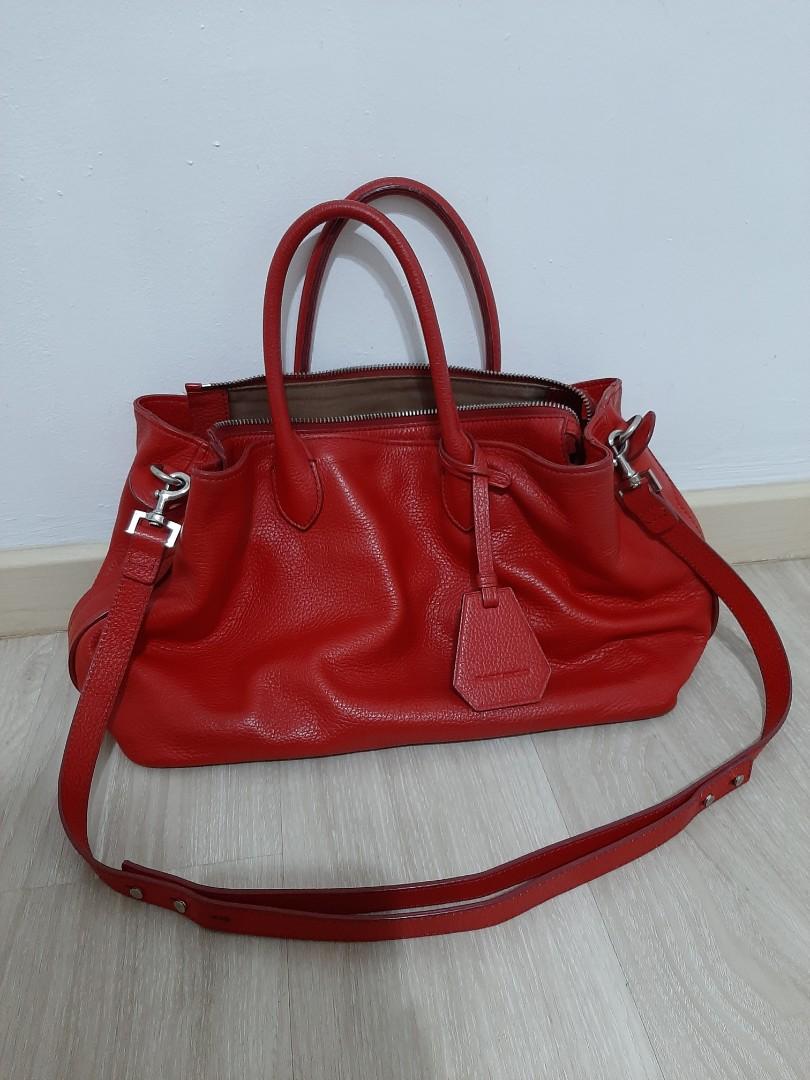 Red leather cross on sale body bag uk