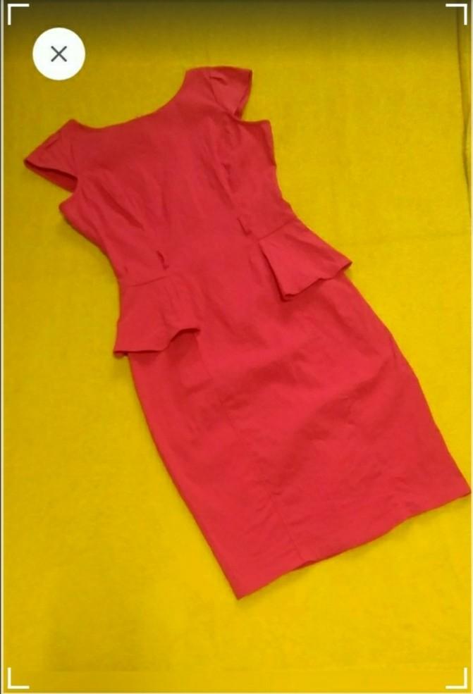 Red Peplum Dress Xoxo US Brand Women s Fashion Dresses Sets Dresses on Carousell