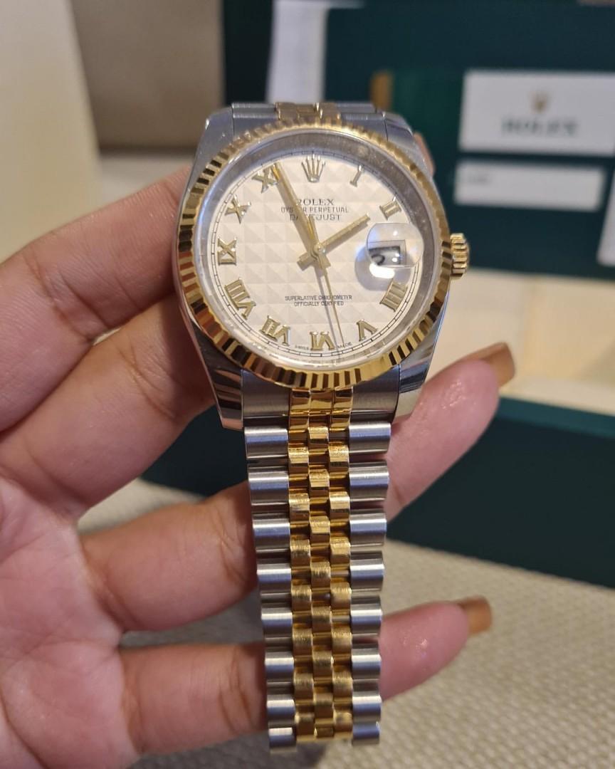 Mens two discount tone rolex