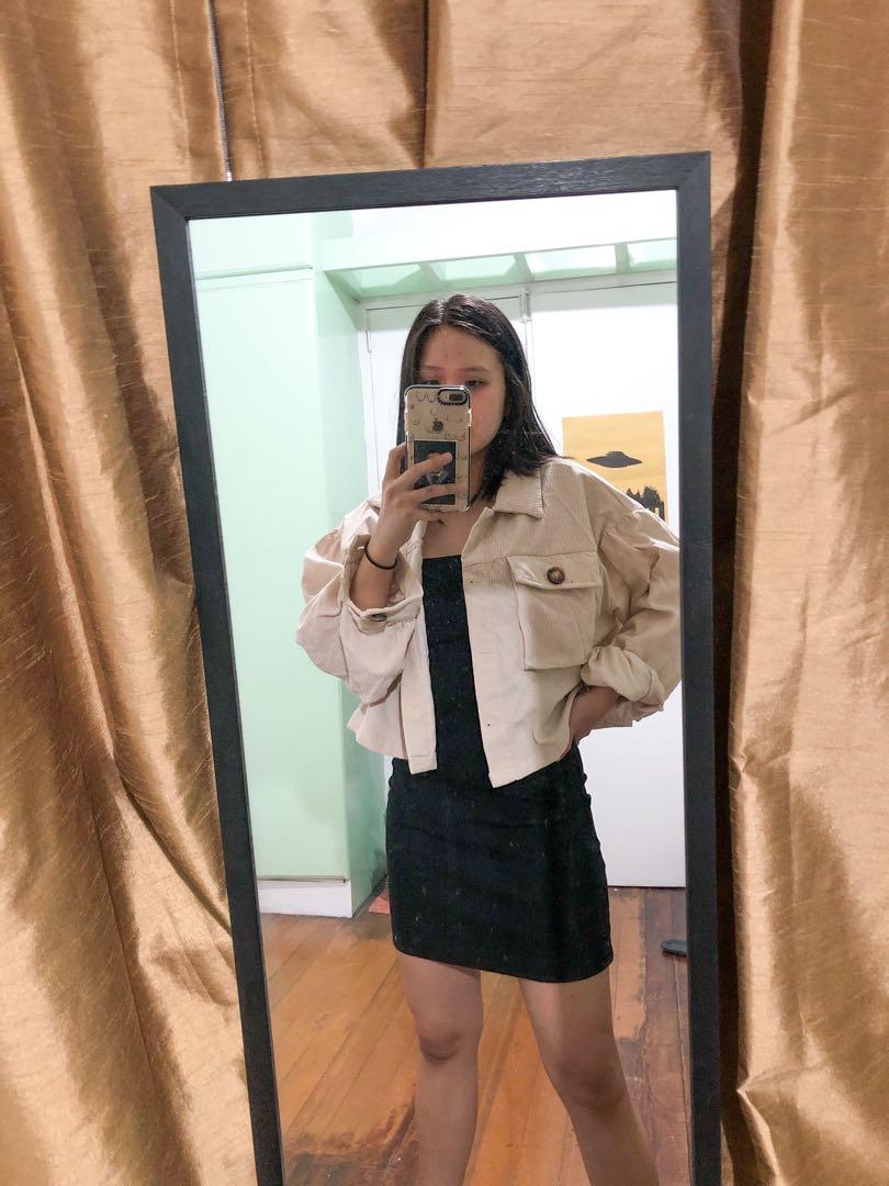 Shein Single Breasted Flap Pocket Cord 