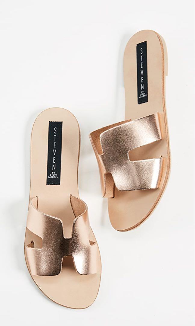 Steve Madden Greece Sandals Rose Gold 