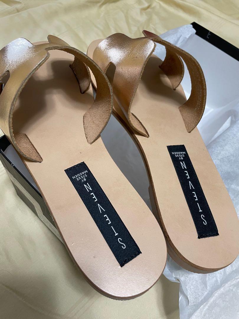 Steve madden greece sandals rose gold hotsell