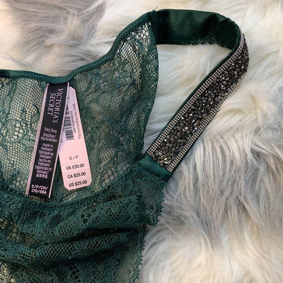 Victoria's Secret VERY SEXY Shine Strap Lace Brazilian Panty $25 value,  Women's Fashion, Dresses & Sets, Traditional & Ethnic wear on Carousell