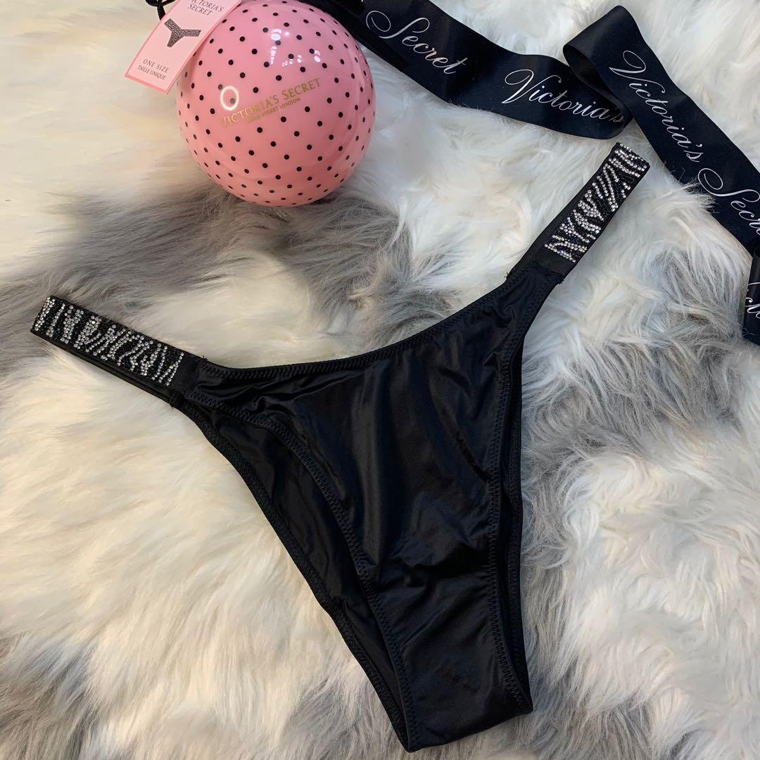 Victoria's Secret VERY SEXY Zebra Rhinestone Shine Strap Brazilian Panty  $25 value, Women's Fashion, Undergarments & Loungewear on Carousell