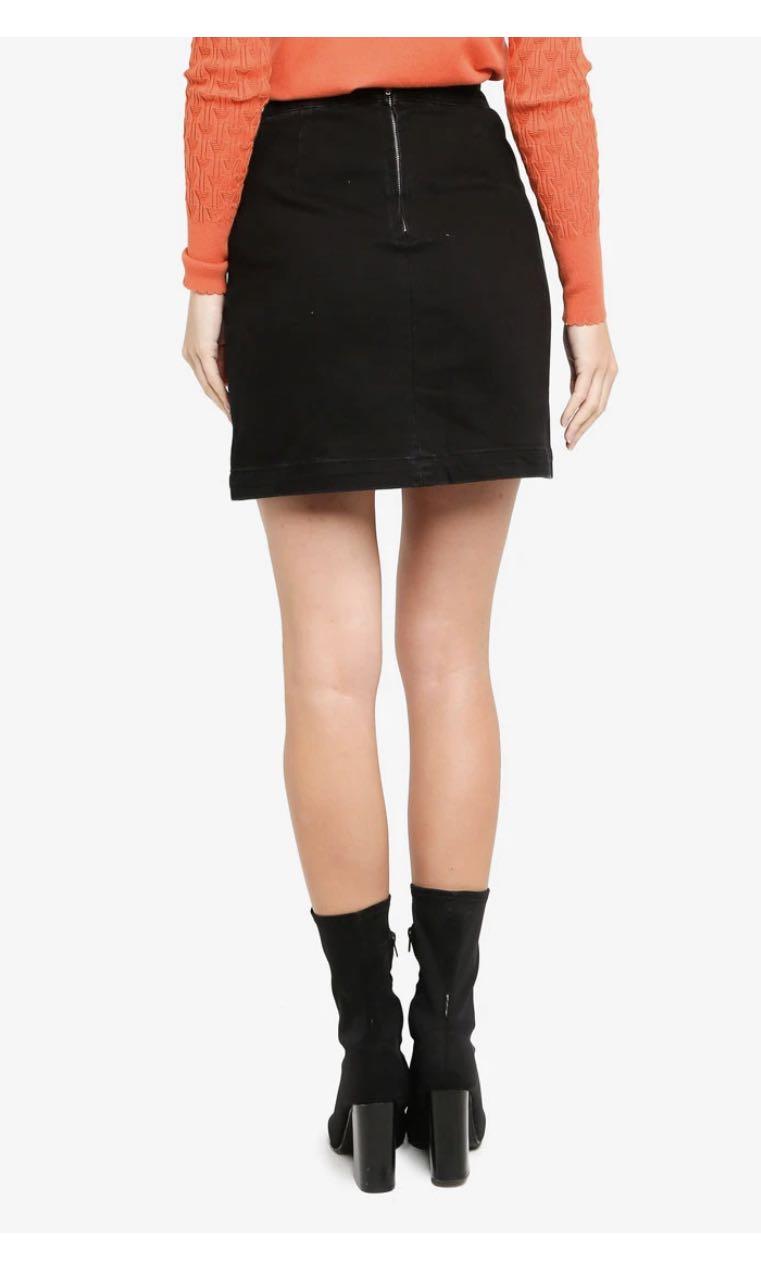 Warehouse black sale denim skirt