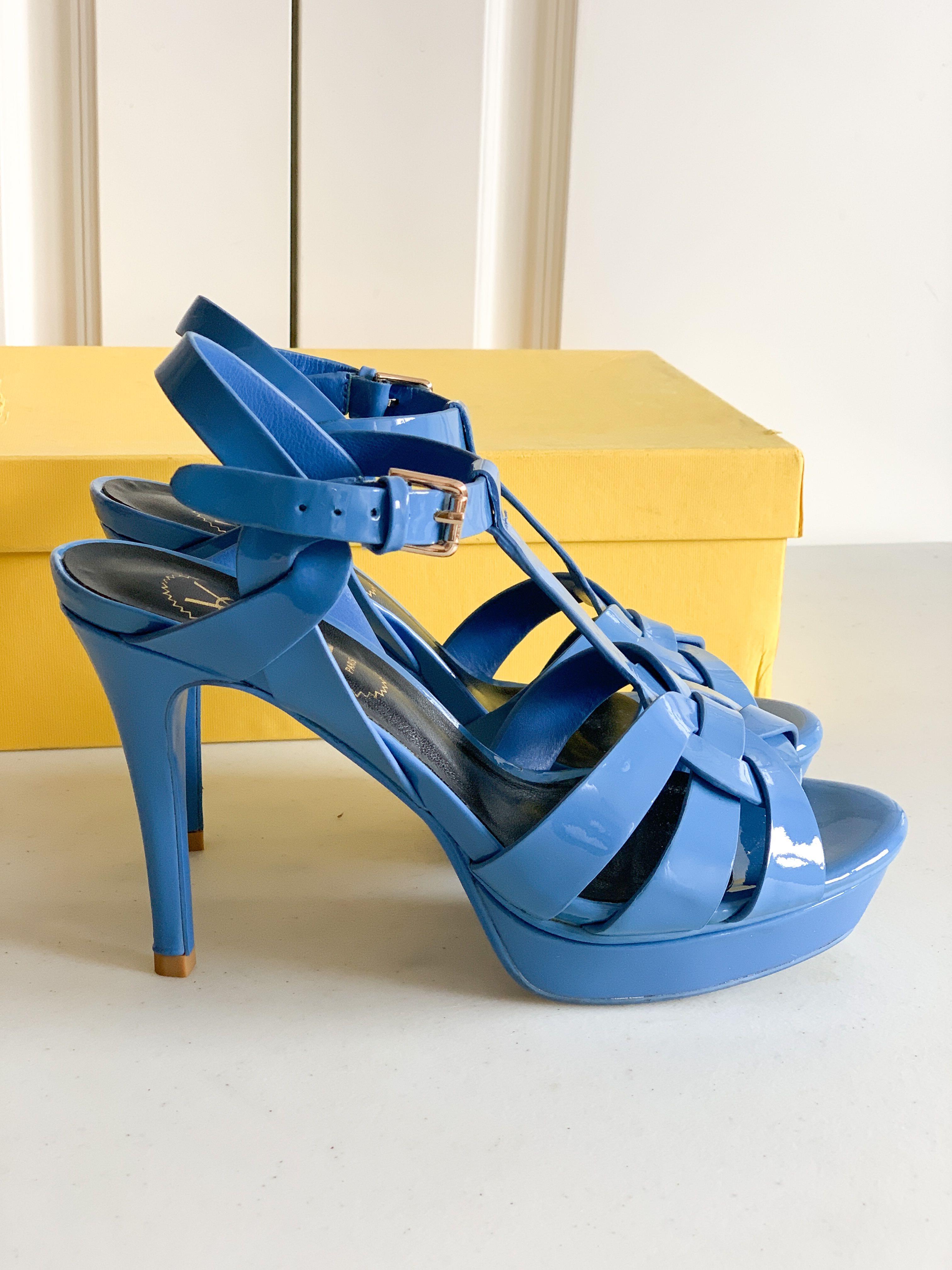 YSL Tribute Heels Blue Mirror Quality 
