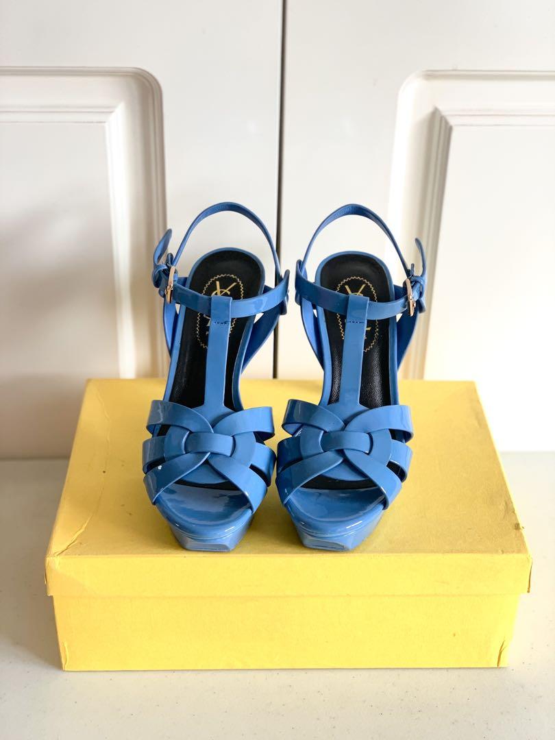YSL Tribute Heels Blue Mirror Quality 