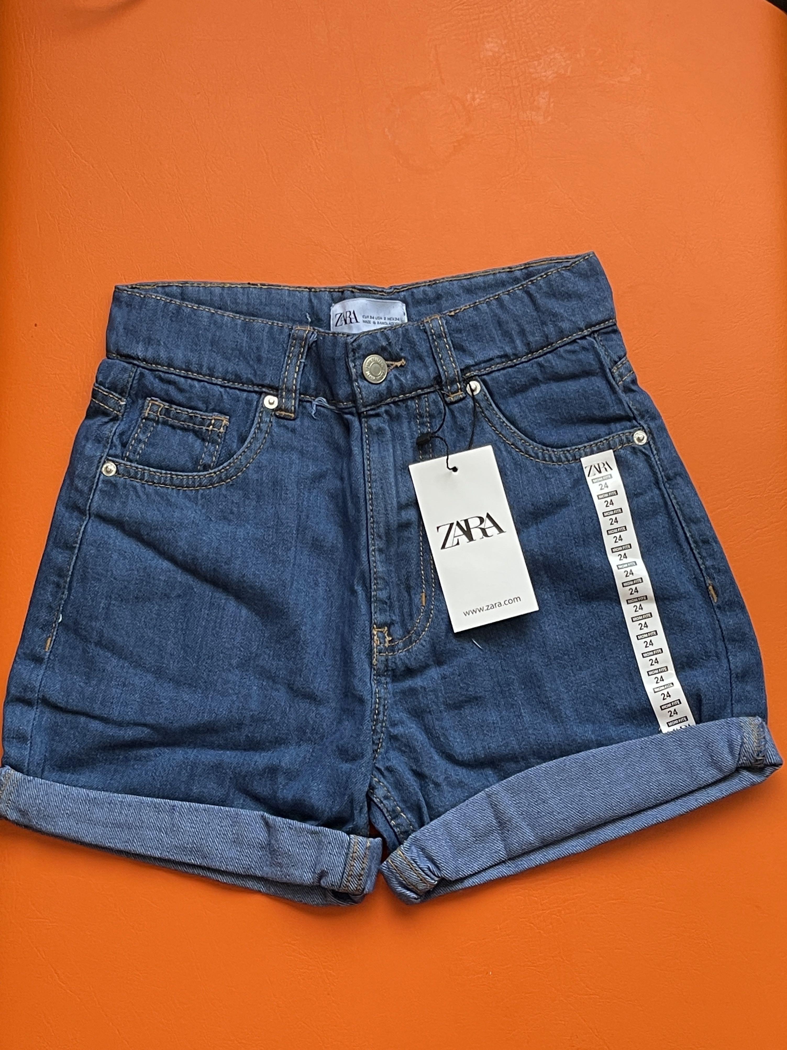 Zara denim shorts, Women's Fashion, Bottoms, Shorts on Carousell