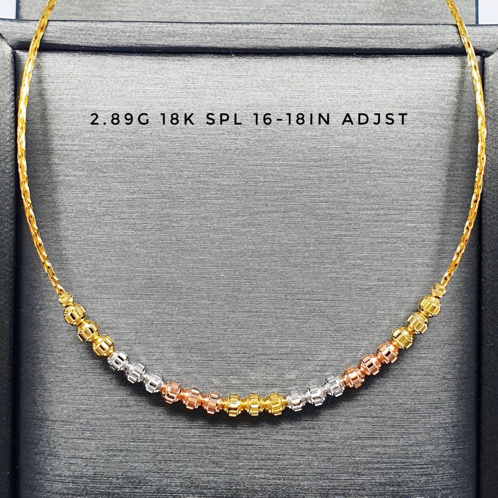 Tricolor on sale necklace 18k