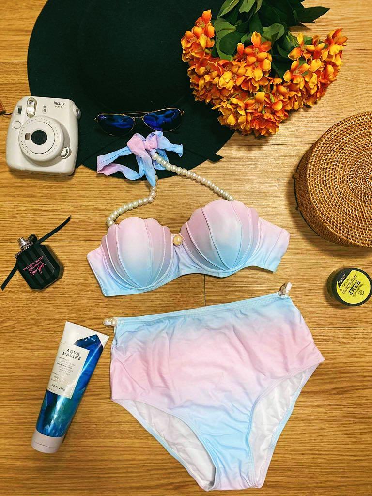 Mermaid high waisted bikini top
