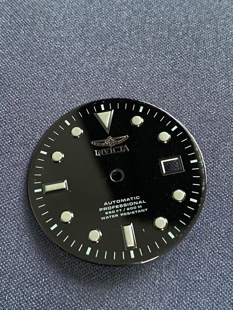 34mm Black Watch Dial mod NH35 Movement