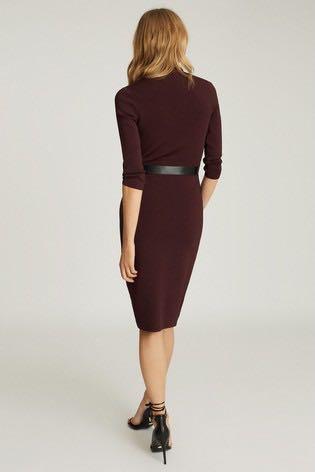 Reiss Berry Luisa Knitted Wrap Dress ...