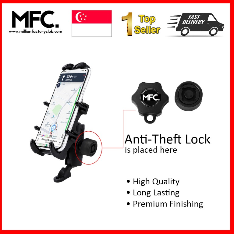 Anti-Theft Lock for Quad Lock Octopus X-Grip Finger Mobile Phone Holder ...