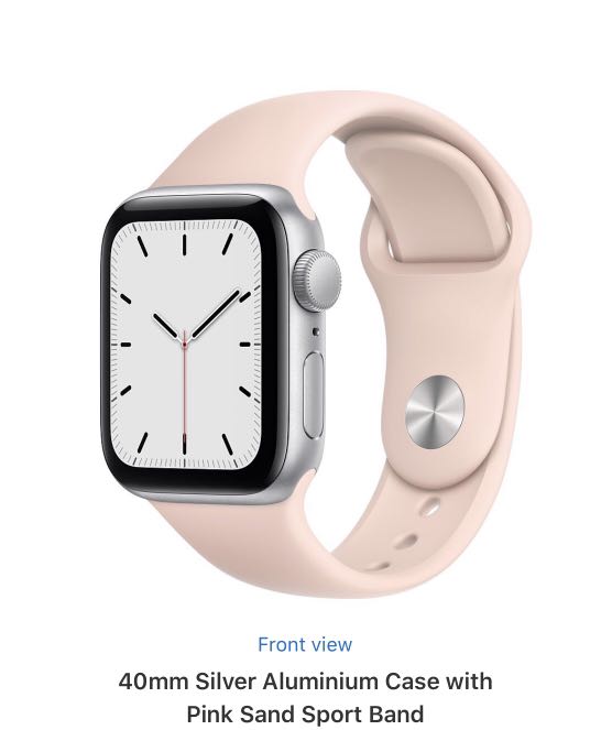 Apple Watch SE silver 40mm Aluminium Case with Pink Sand Sport