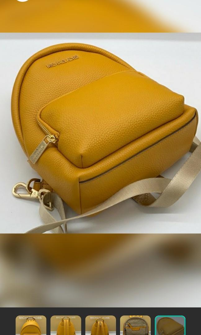 Michael Kors Medium Erin Backpack Marigold + Phone Wristlet Wallet