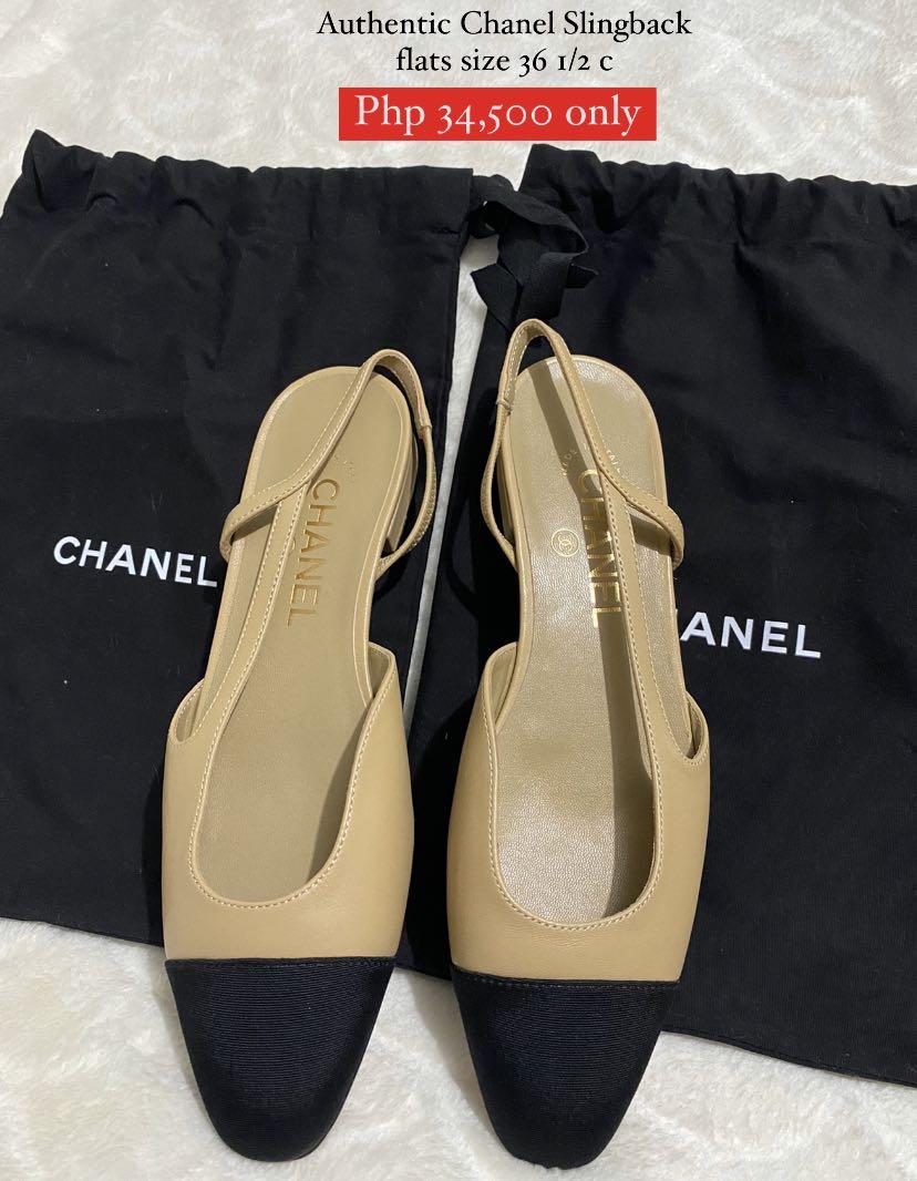 Giày Chanel Slingback nhũ size 355  Tín đồ hàng hiệu
