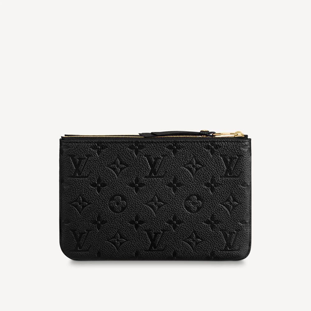 Double Zip Pochette Bicolor Monogram Empreinte Leather in Black - Smal –  ZAK BAGS ©️