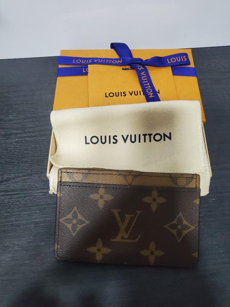 Authentic Louis Vuitton Monogram Reverse Monogram Card Holder