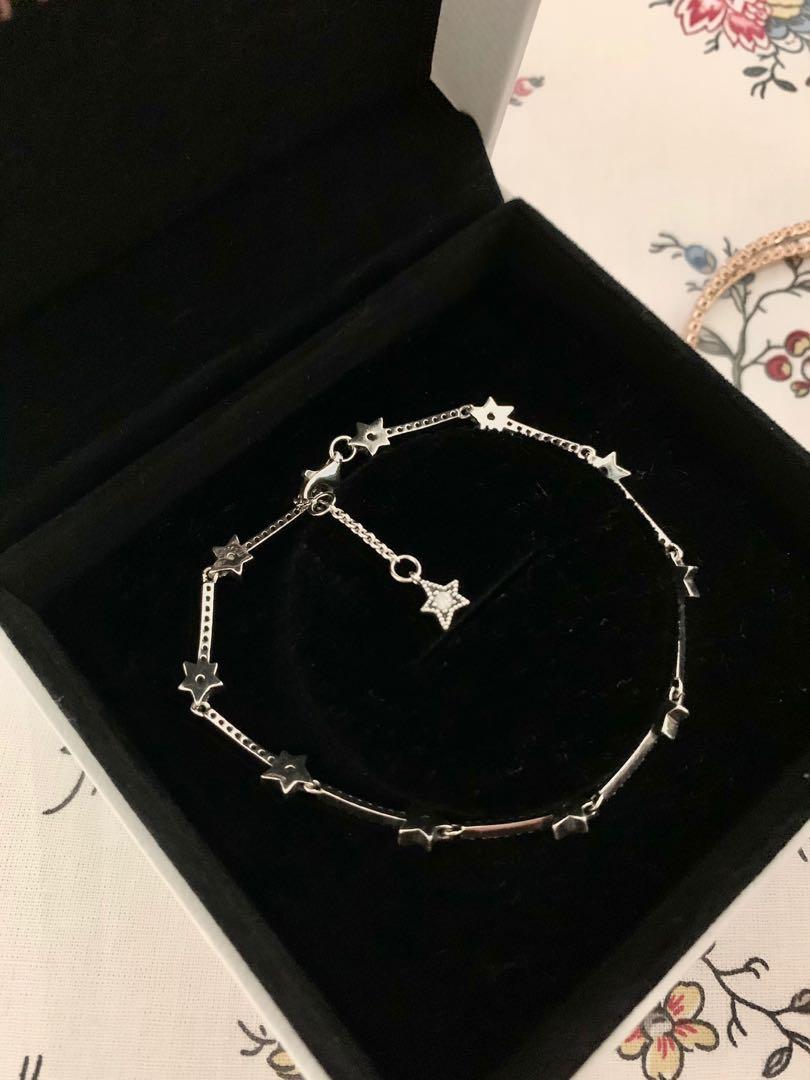 Celestial Stars Bracelet, Sterling silver