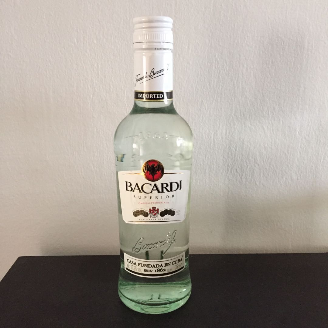Bacardi Superior 350mL (unopened), Food & Drinks, Alcoholic Beverages