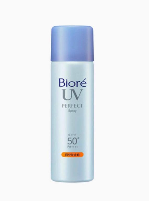 BIORE UV Perfect Spray Spf 50+++ (Category: Face Care) located in Manila. Submitted by dyoza2008 (Listing ID 1074570279, Image 3). Description: What To Love CLAIM TO FAME: A handy face and body spray with a fine-mist nozzle that delivers 360-degree UV protectionnow with an improved formula FAST FACTS: Easy-to-use spray distributes a veil-like layer of sun defense; shields skin from both UVA and UVB rays with SPF 50+ and PA++++; ultra-light, non-