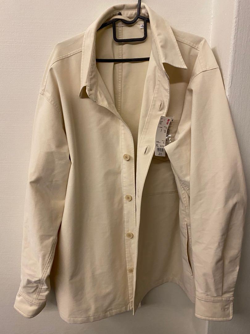 BNWT Uniqlo Off White Over Shirt Jacket Men s Fashion Coats