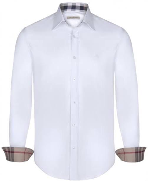 Burberry white long sleeve polo sale