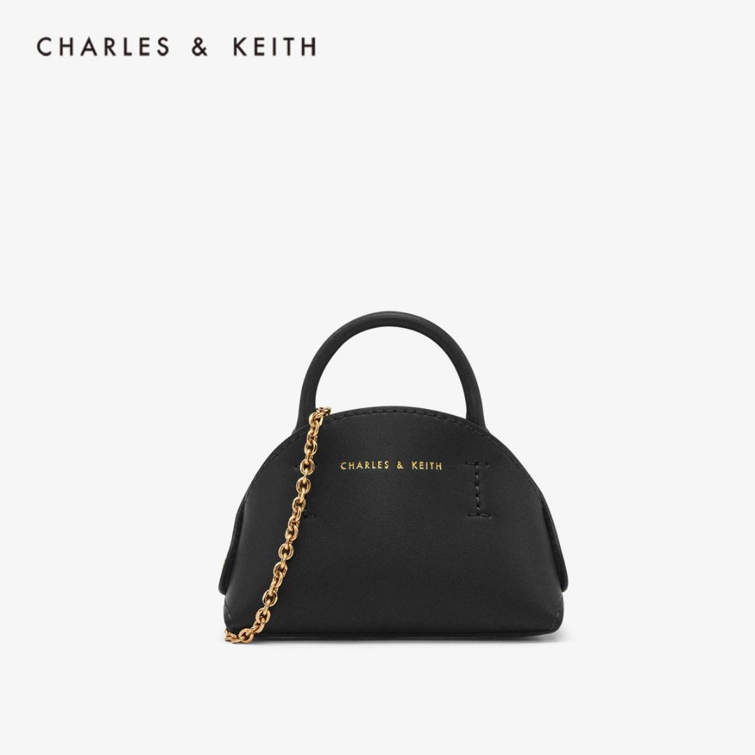 Charles Keith Black Mini Dome Pouch