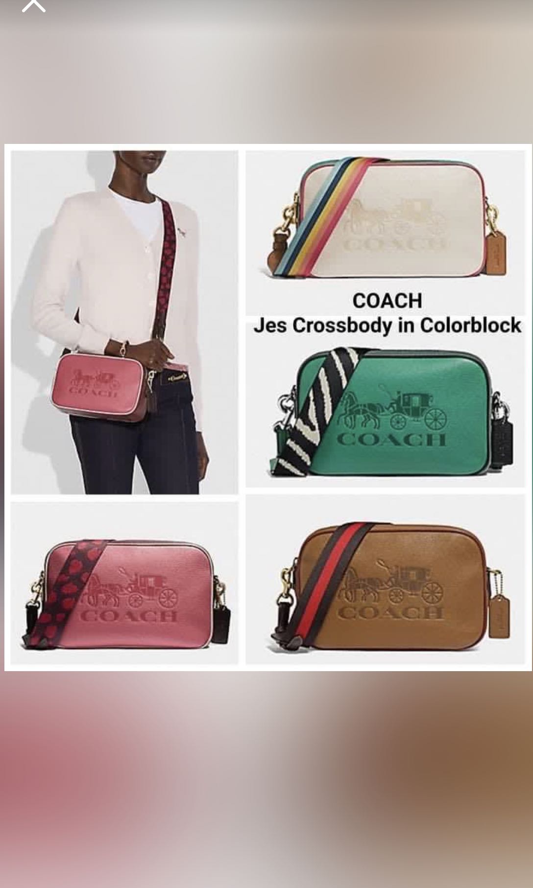 Coach JES Crossbody In Colorblock 72704, Women's Fashion, Bags & Wallets, Crossbody Bags on