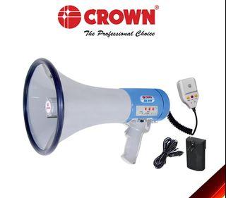 Crown SR-999 Megaphone with USB port, Voice Recorder, Aux Input, Siren & Whistle