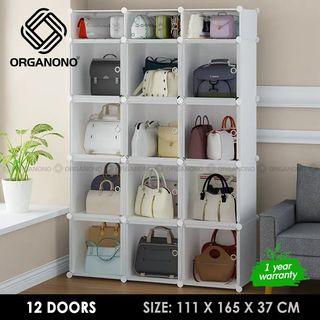 DIY 12 Doors Multipurpose Shelve Rack Cabinet Bag Storage Display