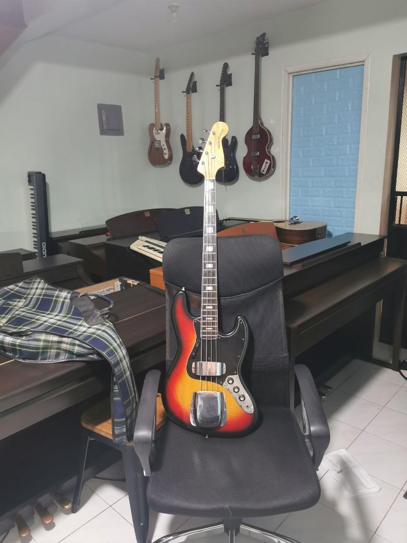 Fantom jazz bass guitar (Category: Musical Instruments) located in Paranaque City. Submitted by tegtegs (Listing ID 1074502557, Image 2). Description: New arrival Fantom swinging bass guitar 20k With soft case Vintage With minor dents and scratches Ganda ng tunog neto..... Shipping via lalamove Buyers expense Payment thru bpi online transfer, gcash or in any remittance center For sale only.