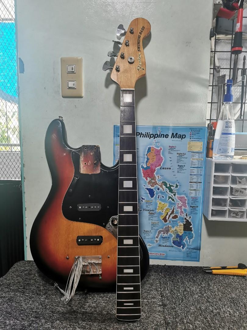 Fantom jazz bass guitar (Category: Musical Instruments) located in Paranaque City. Submitted by tegtegs (Listing ID 1074502557, Image 3). Description: New arrival Fantom swinging bass guitar 20k With soft case Vintage With minor dents and scratches Ganda ng tunog neto..... Shipping via lalamove Buyers expense Payment thru bpi online transfer, gcash or in any remittance center For sale only.