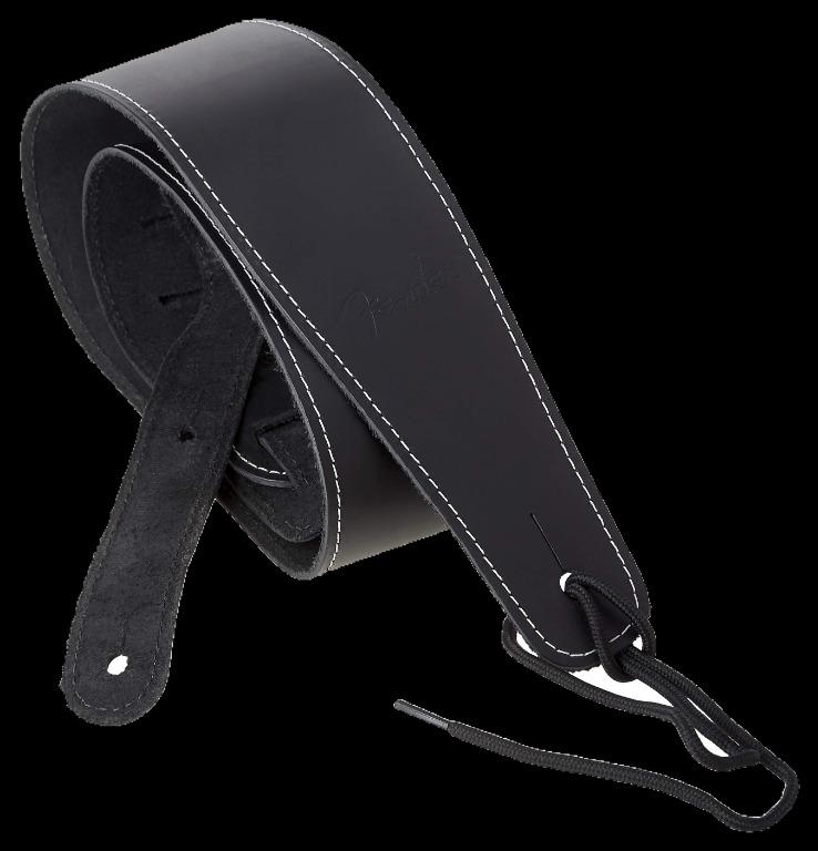 Fender Brokenin Leather Guitar Strap, Black, 2.5", Hobbies & Toys