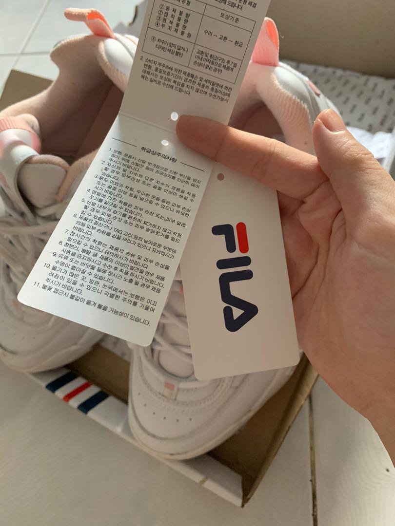 fila white pink