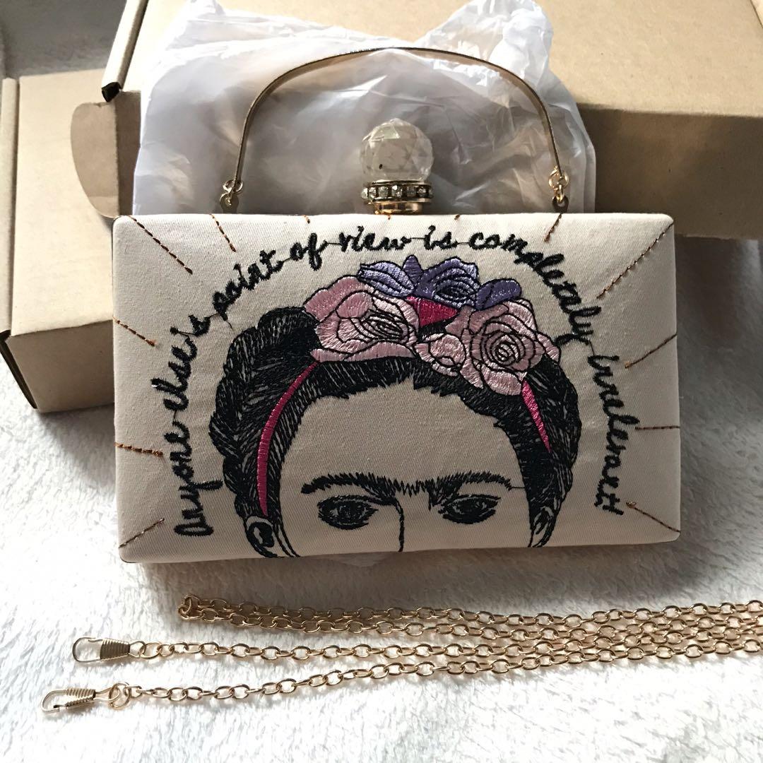 Frida kahlo 3 way clutch bag Women s Fashion Bags Wallets