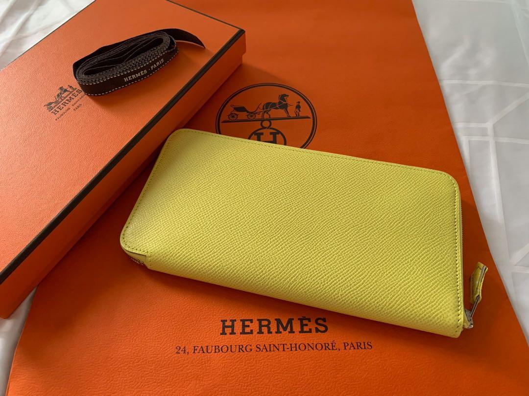 hermes yellow wallet