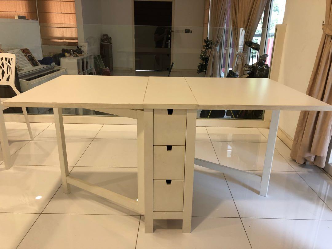 Ikea Norden Gateleg Table Foldable