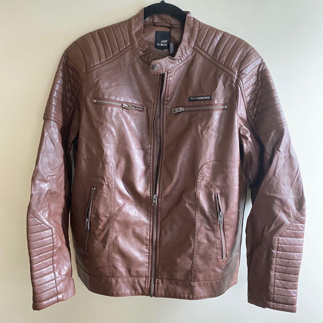 Jag Leather Jacket, Men's Fashion 